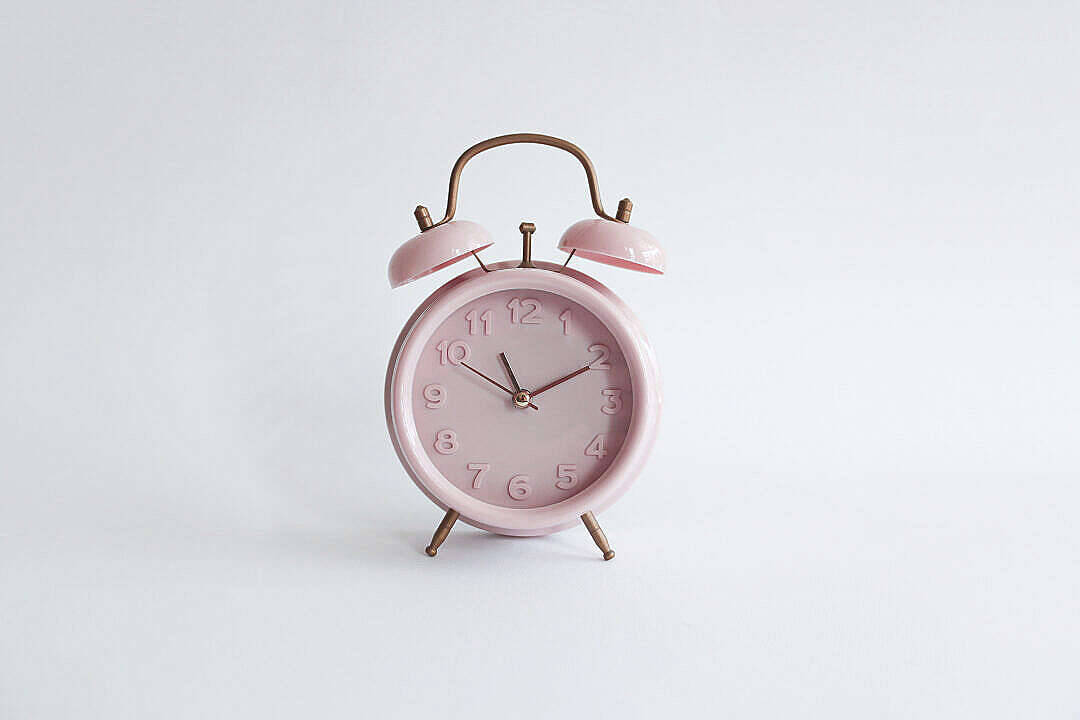 Aesthetic Pink Desktop Alarm Clock Wallpaper