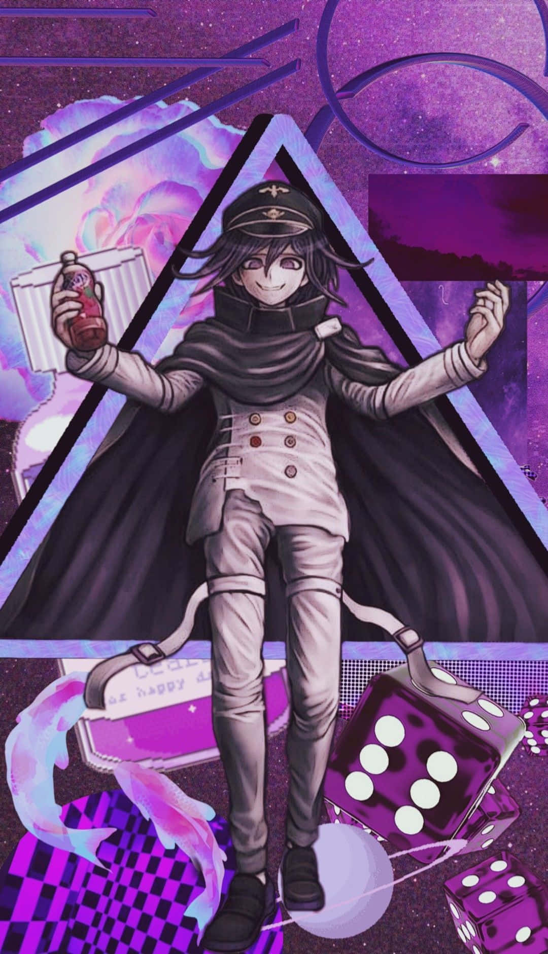 Aesthetic Purple Kokichi Ouma Phone Wallpaper