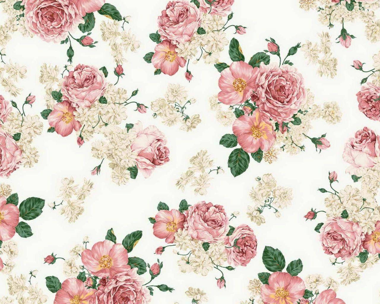 Aesthetic Vintage Flowers Ipad Wallpaper