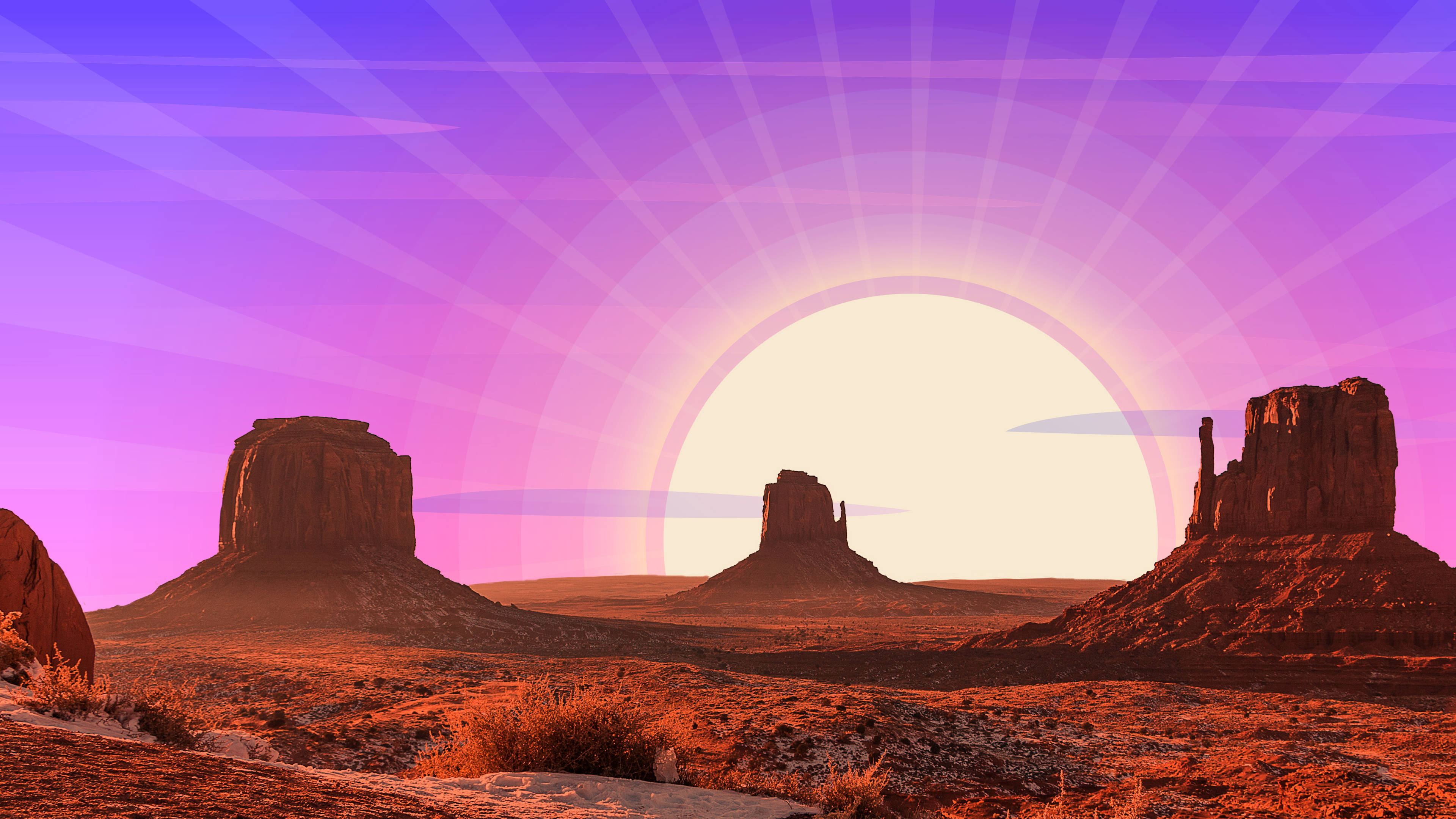 Aesthetic Western Sunset Wallpaper