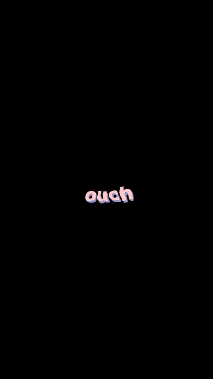 Aesthetic White And Black Iphone Ouch Expression Wallpaper