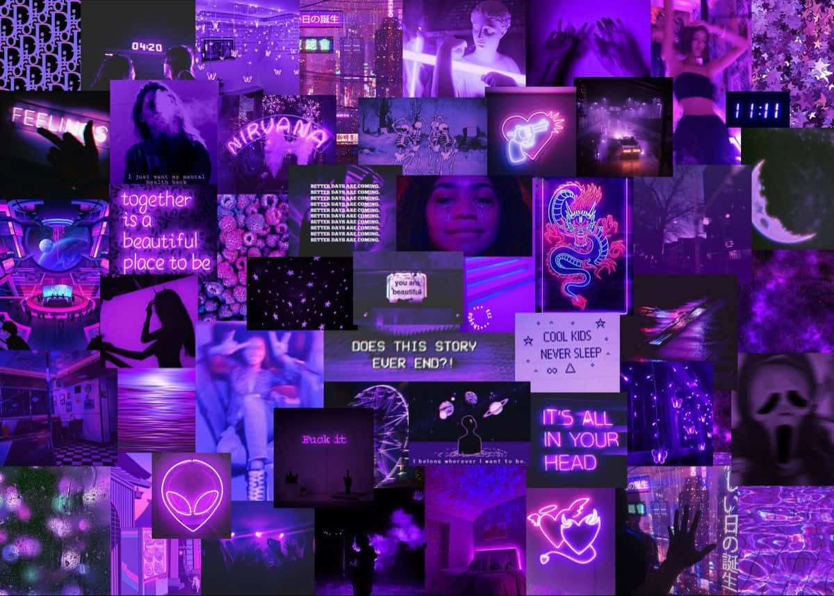 Aesthetic Workspace With Lavender Theme Wallpaper