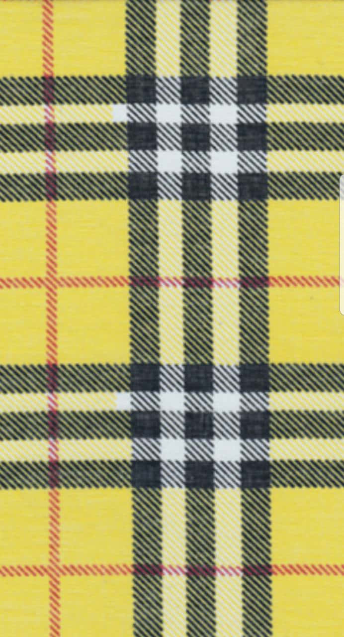 Aesthetic Yellow Plaid Cloth Wallpaper