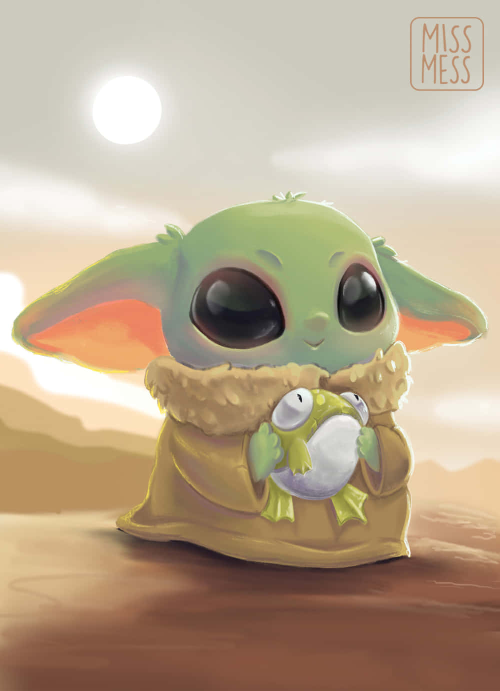 Ageless Wisdom - Cartoon Yoda Wallpaper