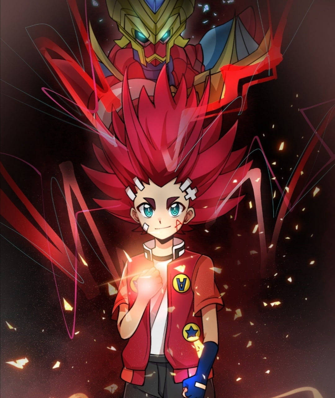 Aiga Akabane And His Beyblade Wallpaper