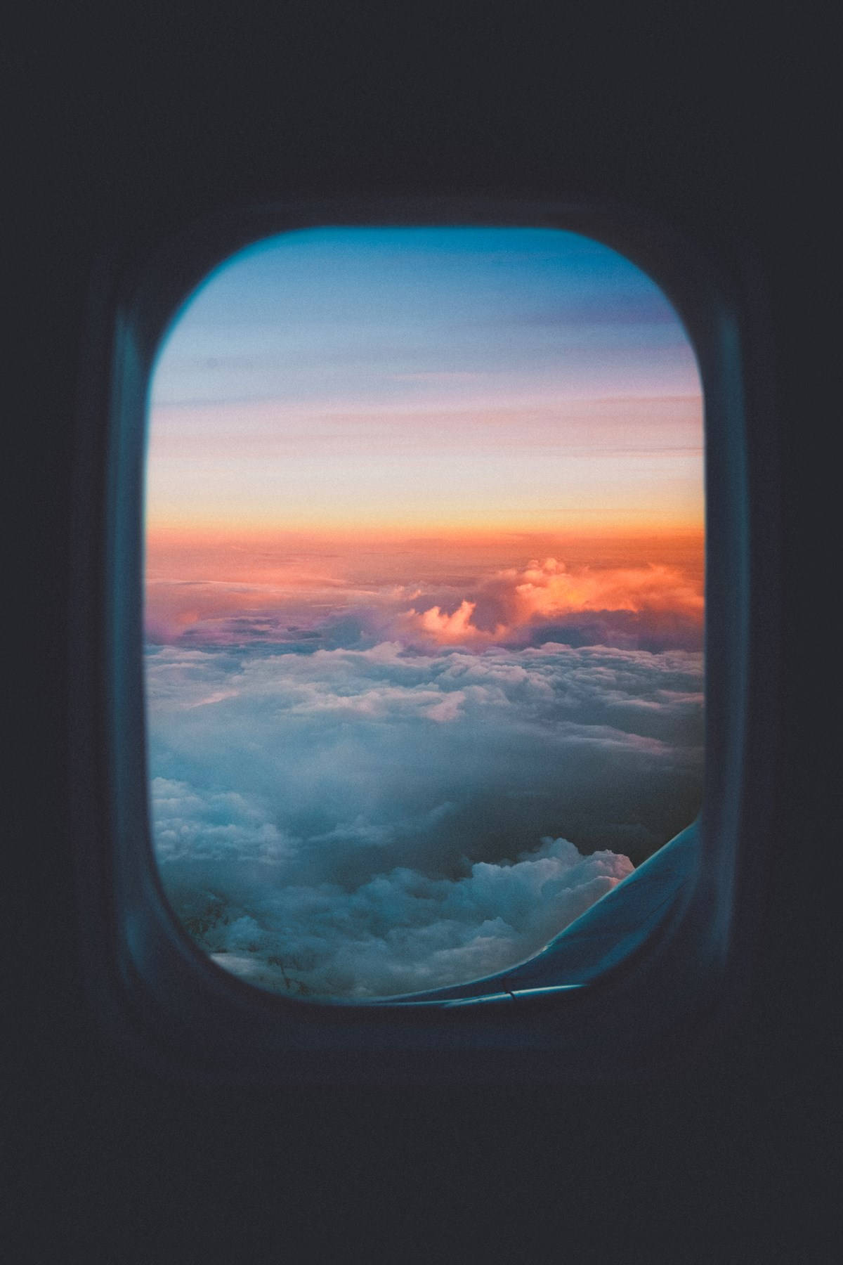 Airplane Window Aesthetic Sunset Clouds Wallpaper