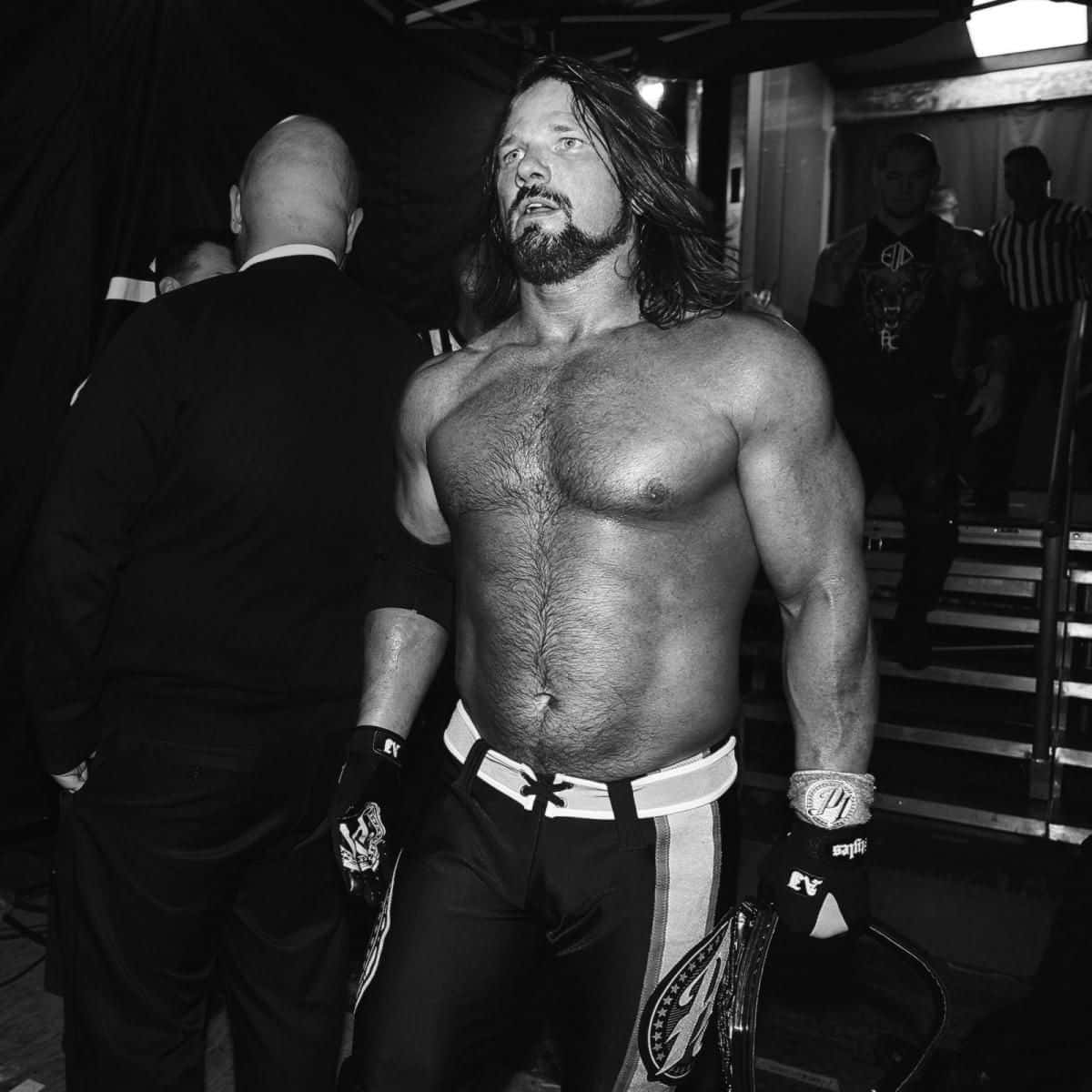 Aj Styles In Black And White Wallpaper