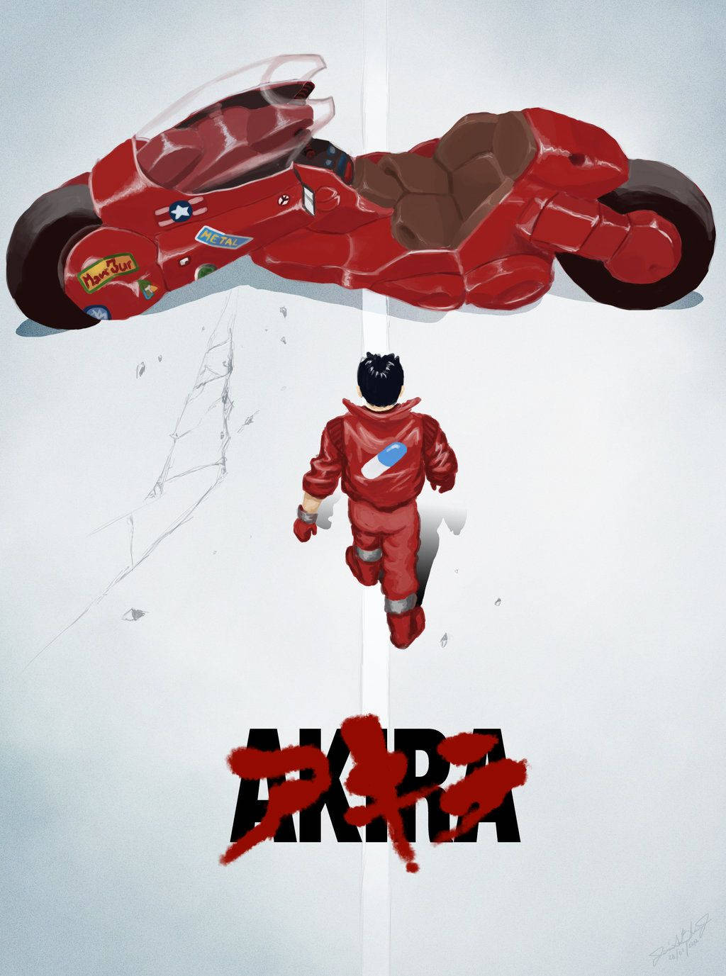 Akira's Iconic Motorcycle, Taking Him On His Next Adventure. Wallpaper