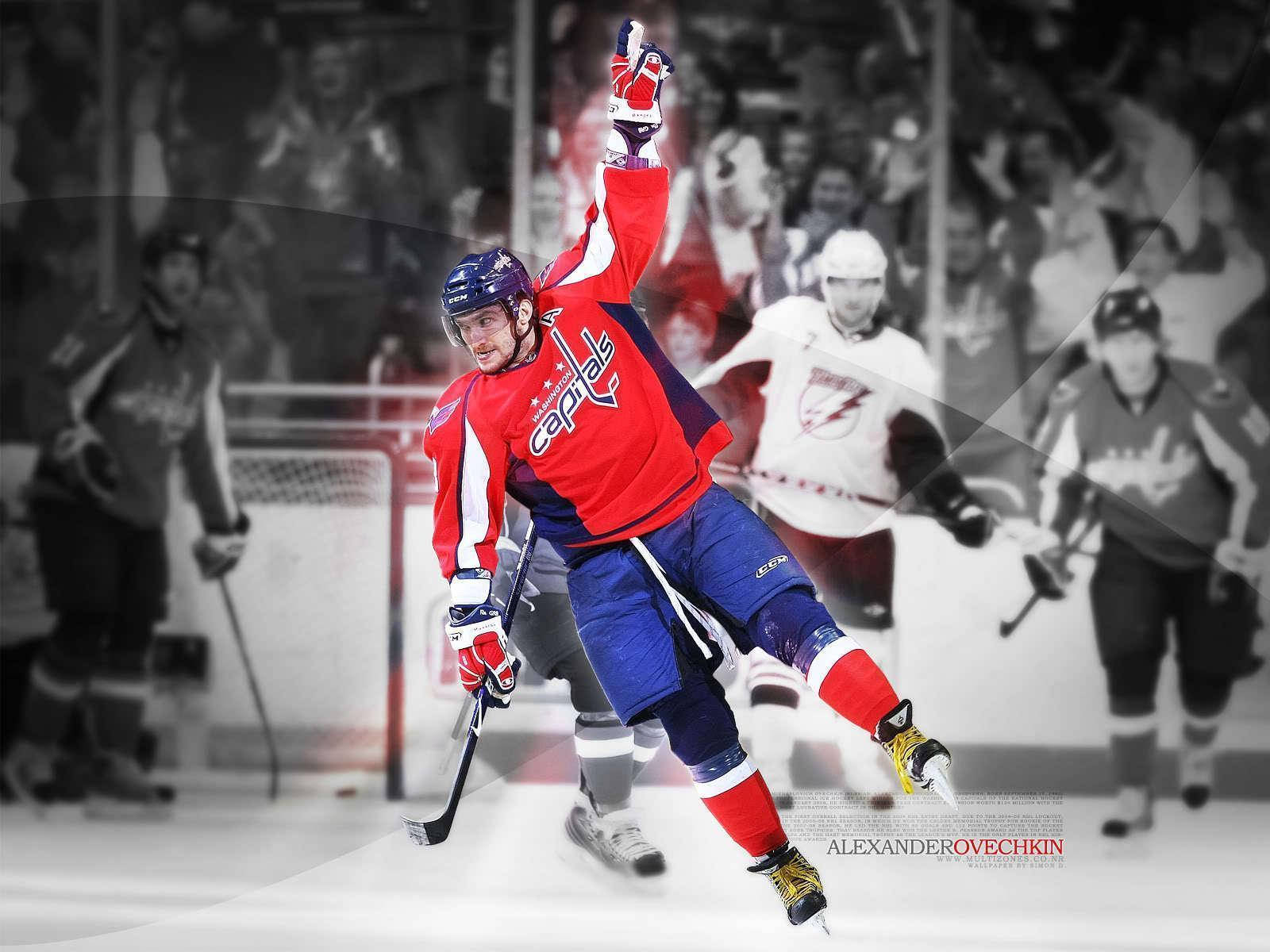 Alex Ovechkin Left Winger Celebration Wallpaper