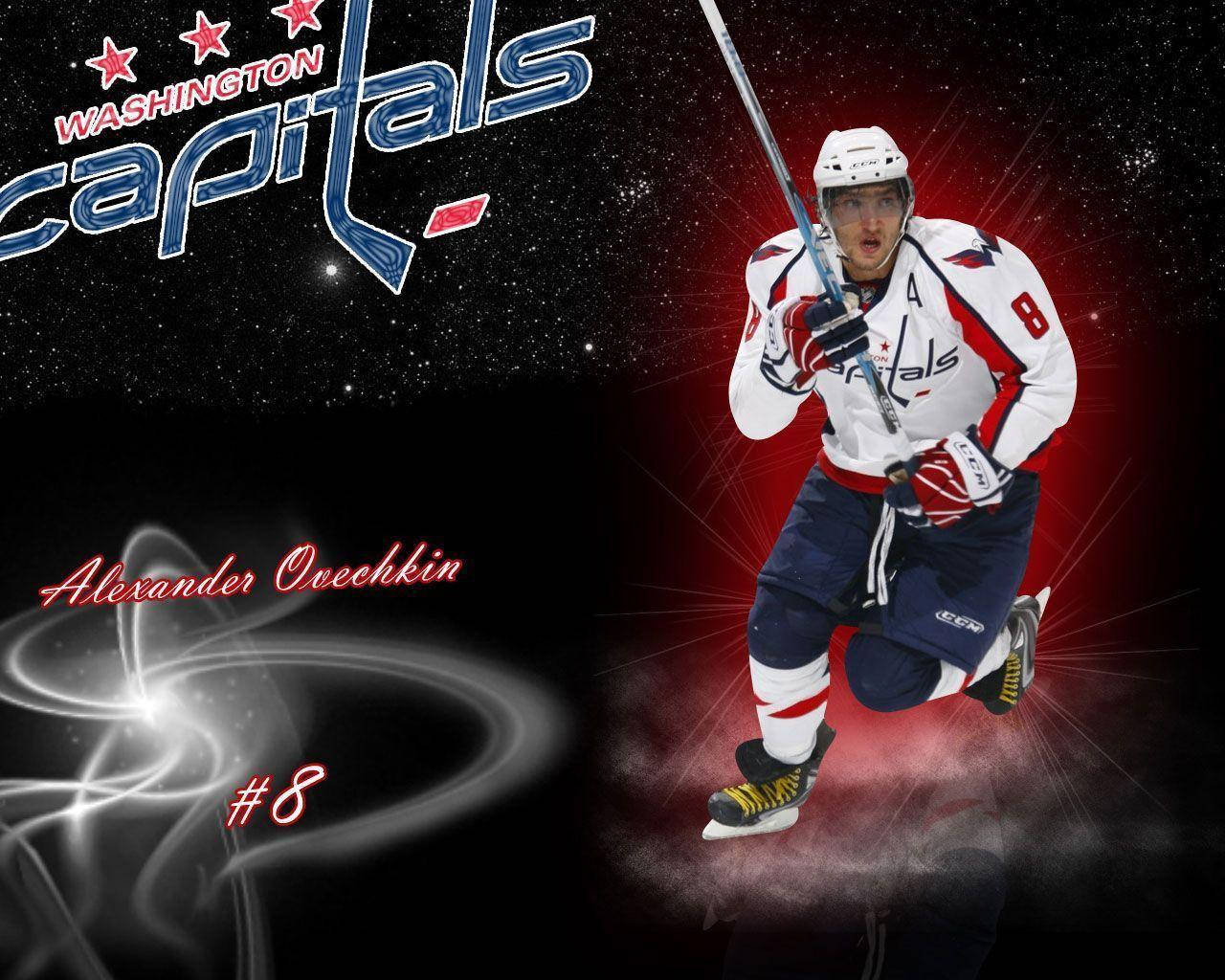 Alex Ovechkin Washington Capitals Simple Fan Art Wallpaper