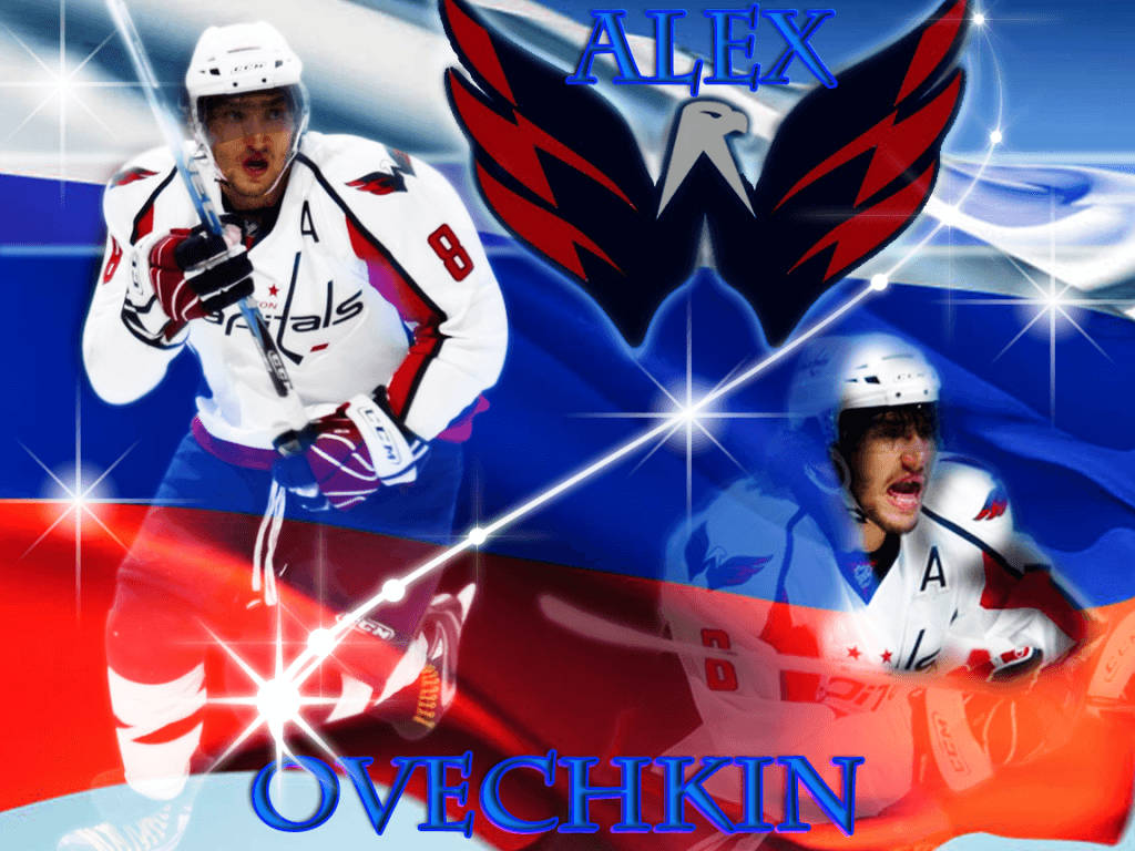 Alex Ovechkin White Blue Red Washington Capitals Wallpaper