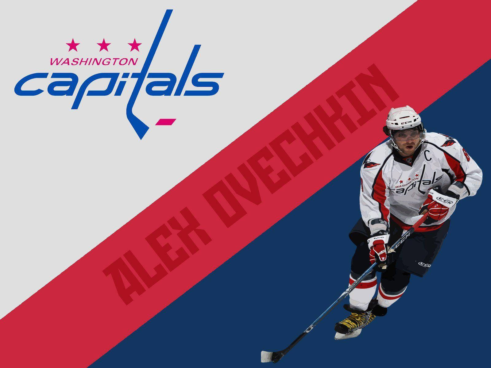 Alex Ovechkin White Red Blue Fan Art Wallpaper