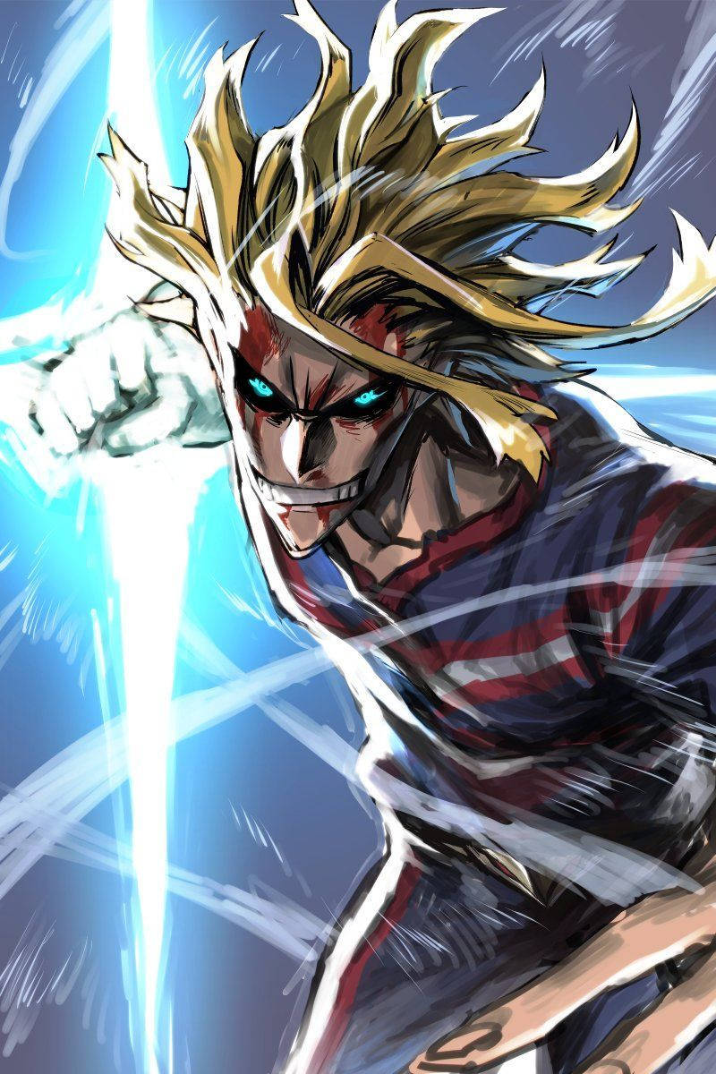 All Might Throwing A Punch Wallpaper