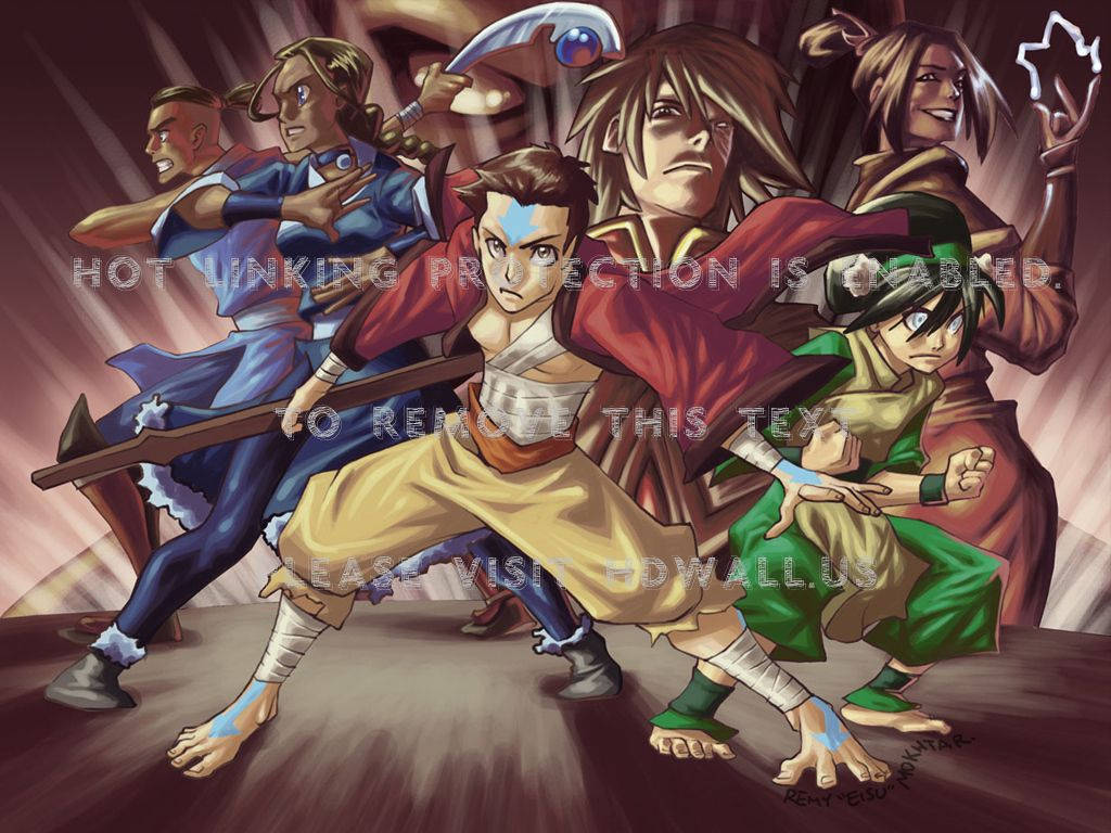 All The Main Characters Of Avatar: The Last Airbender. Wallpaper