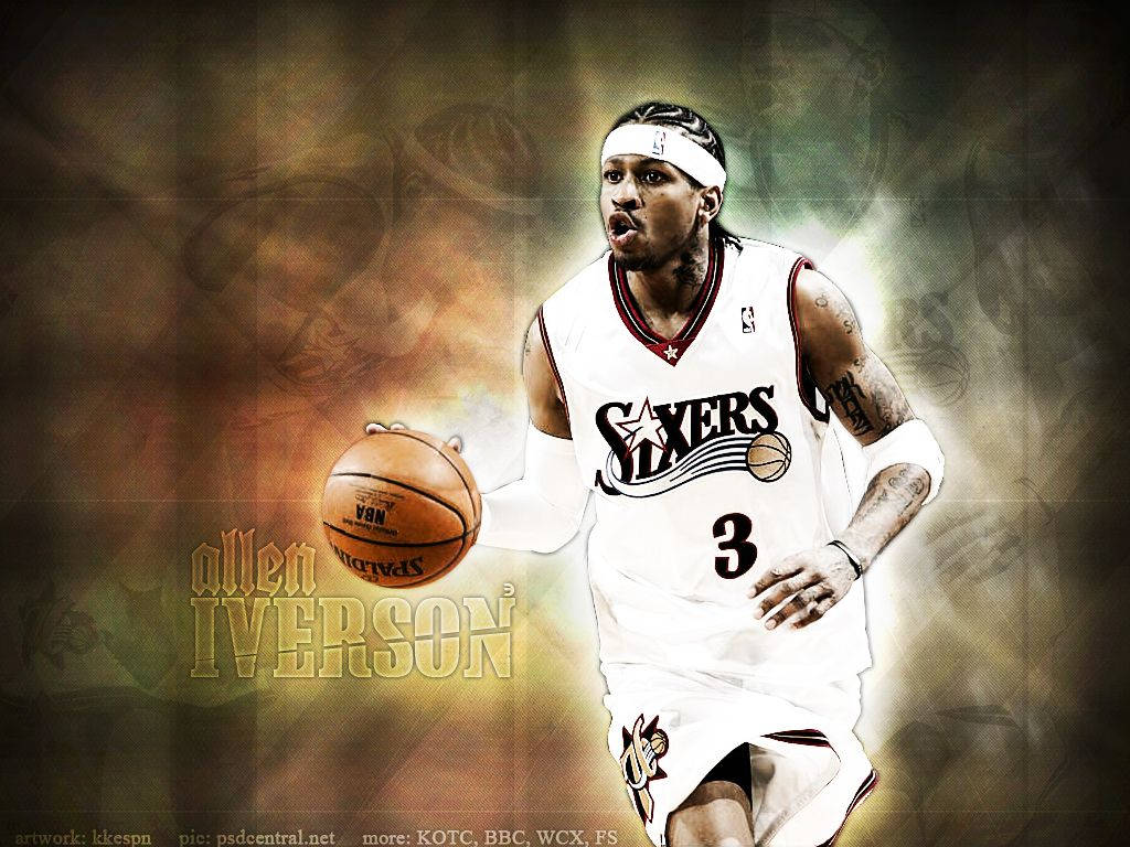 Allen Iverson Ball On Right Hand Wallpaper