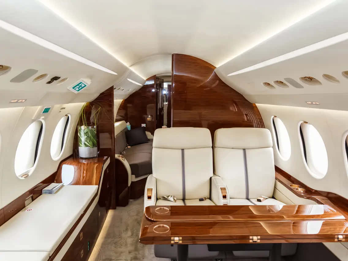 Allure Of Luxury - Private Jet Interior Wallpaper