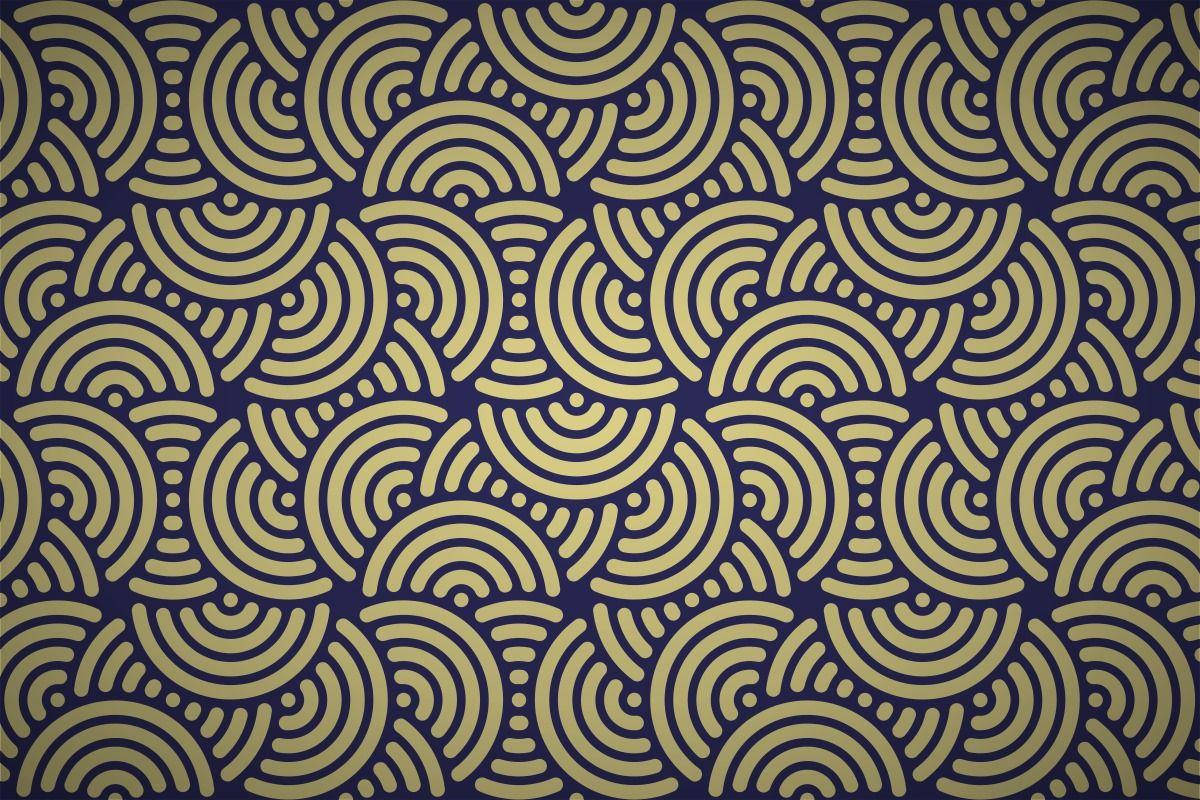 Alluring Art Deco Half-circle Design Wallpaper