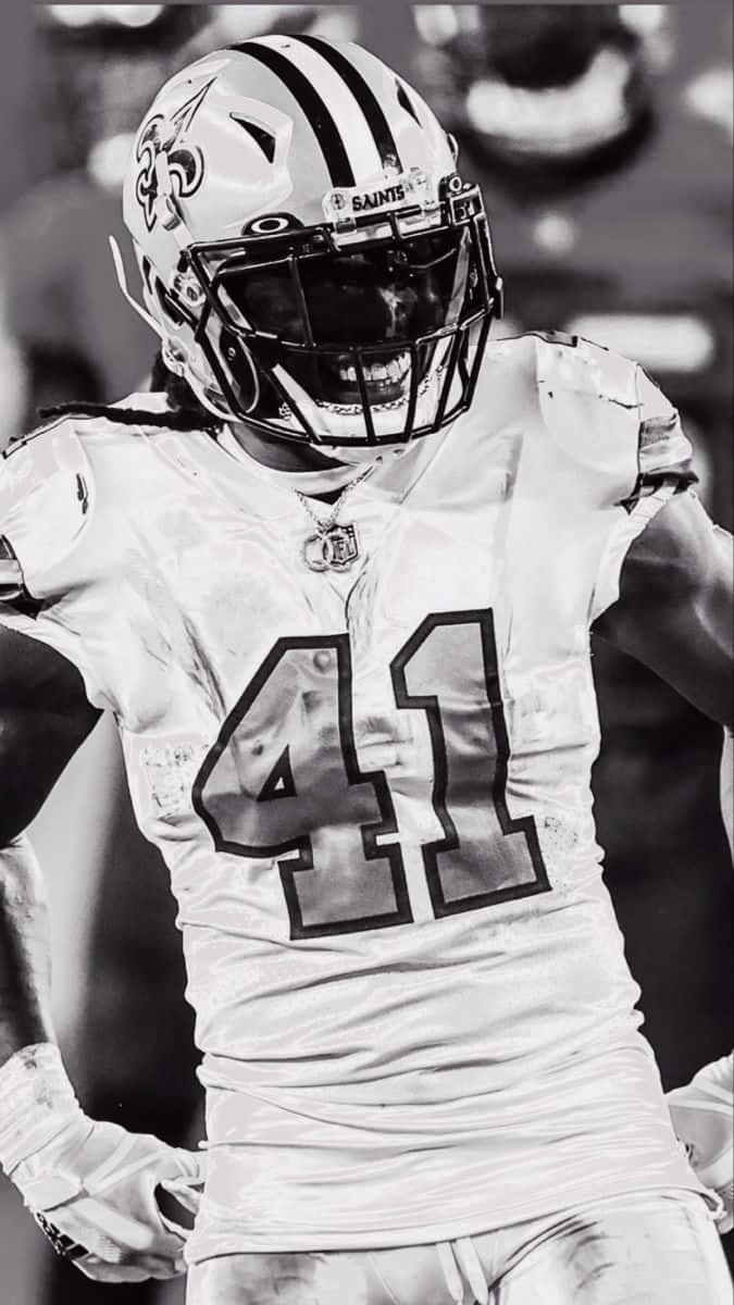 Alvin Kamara Black And White Wallpaper