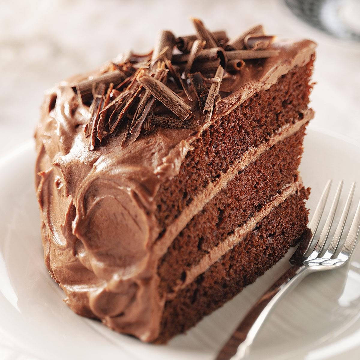 Amazing Slice Of Chocolate Cake Wallpaper