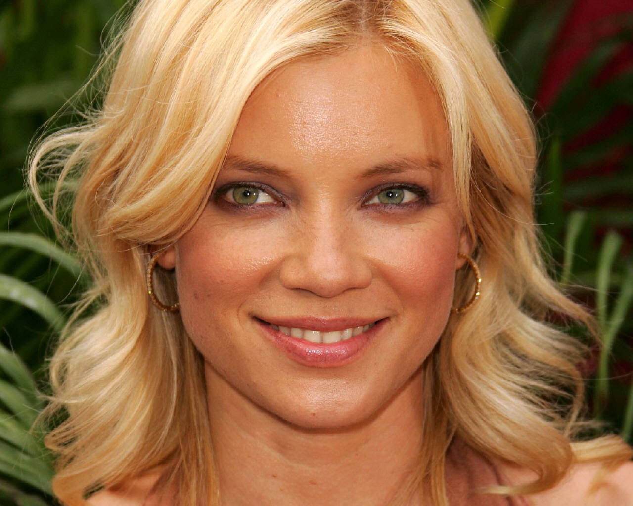 Amy Smart Smiling For Cameras Wallpaper