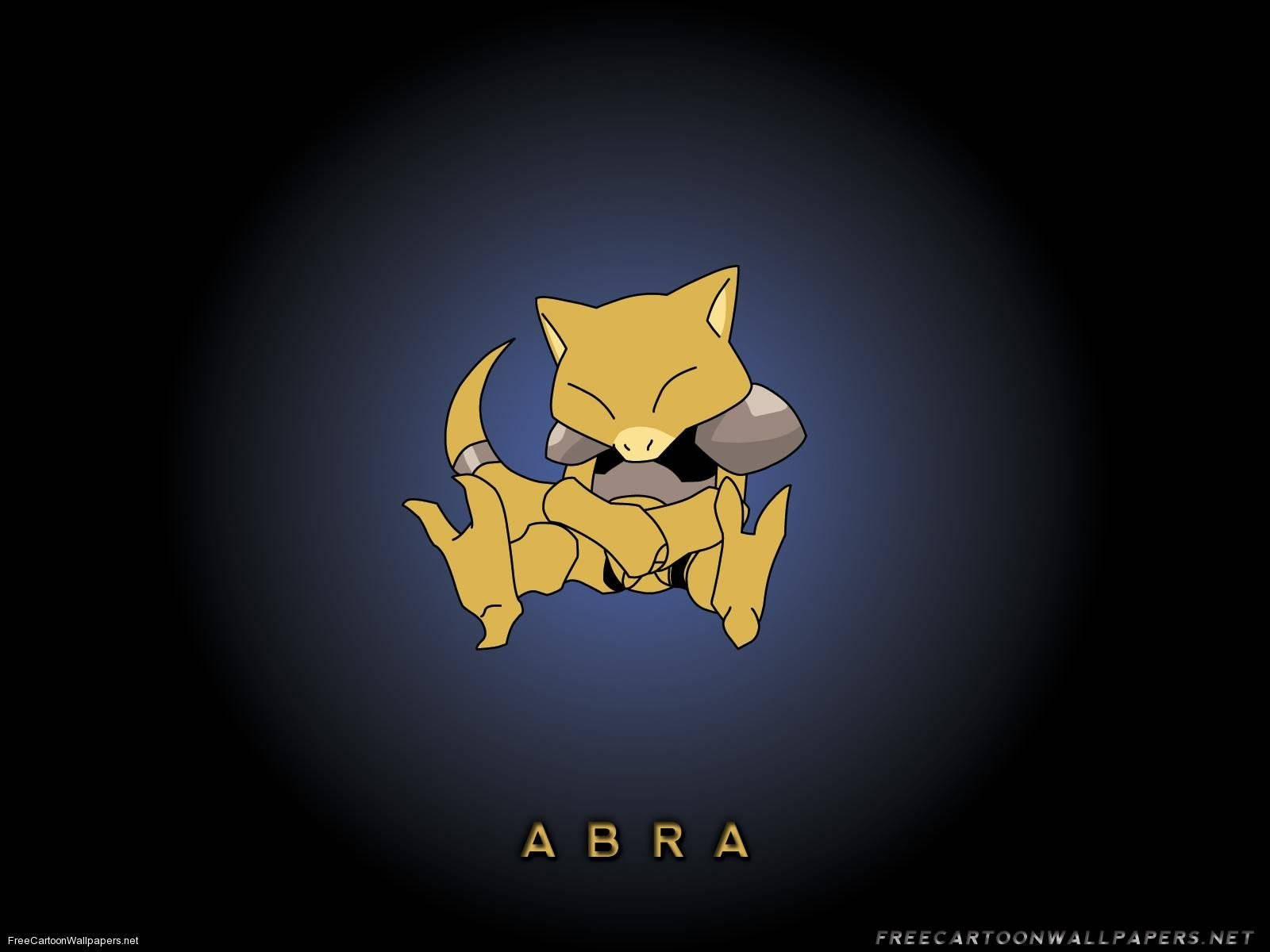 An Abra Pokemon Enjoying A Serene Moment While Sitting. Wallpaper