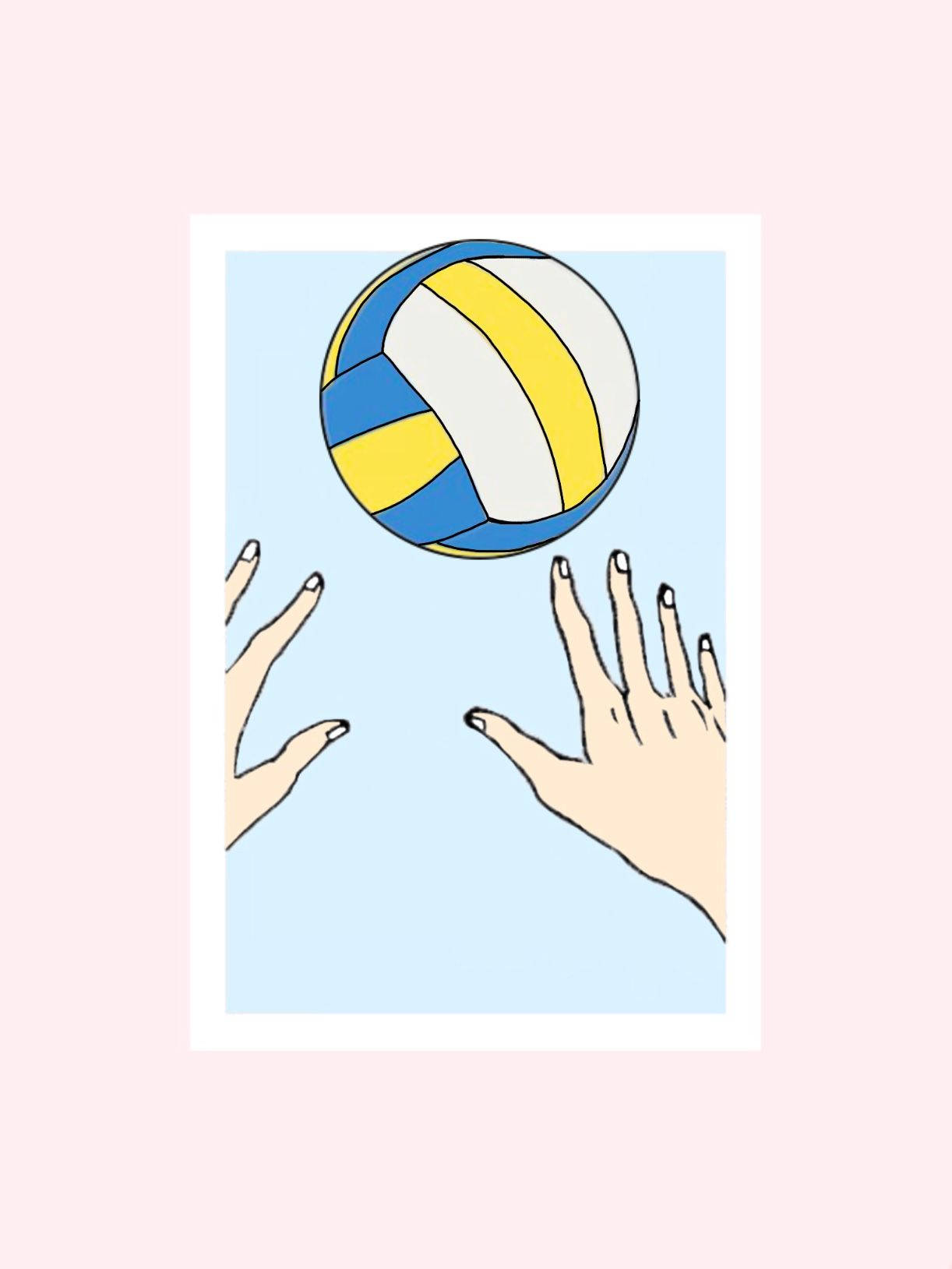 An Action-packed Game Of Indoor Volleyball Wallpaper