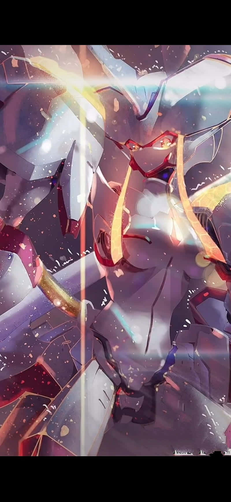 An Image Of The Darling In The Franxx Phone Wallpaper