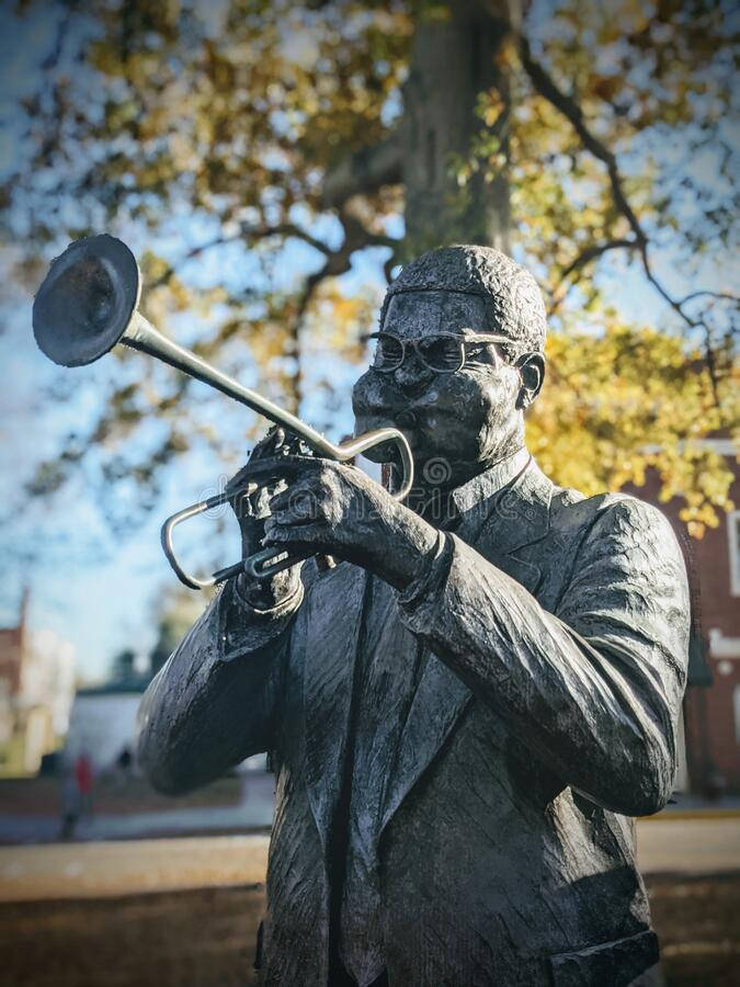 An Inspirational Statue Of Dizzy Gillespie In South Carolina Wallpaper