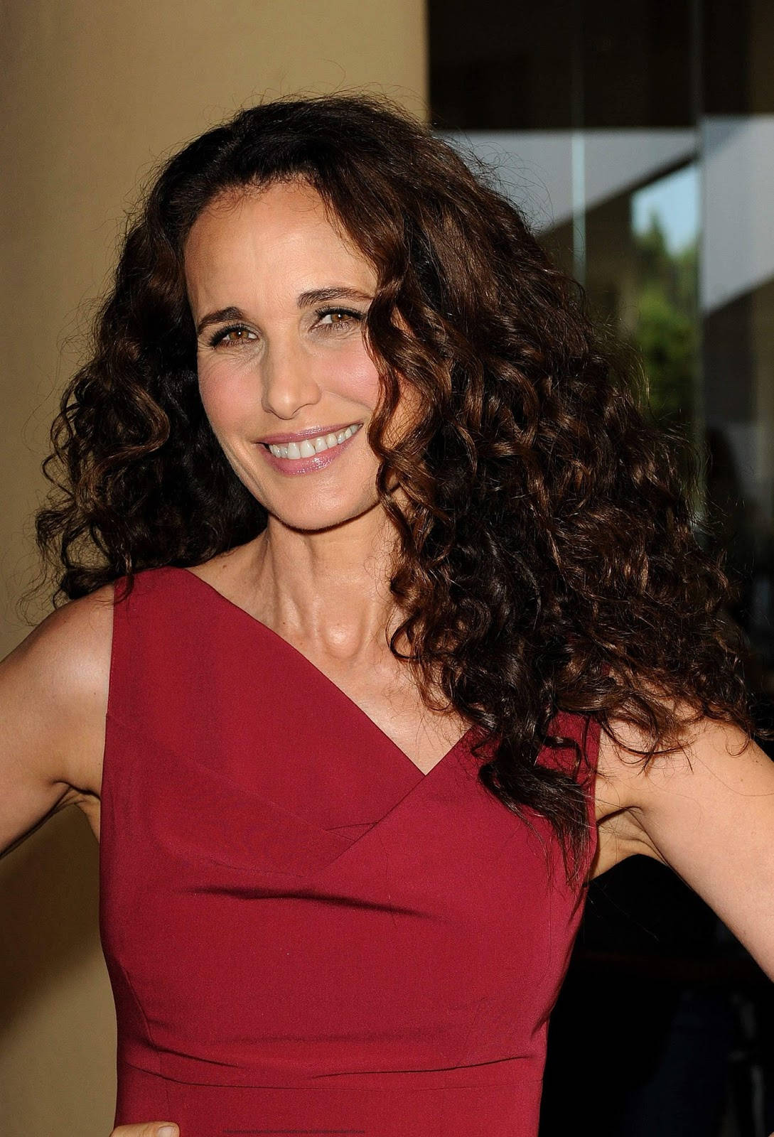 Andie Macdowell Curly Hair Actress Wallpaper