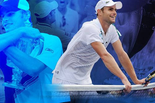 Andy Roddick In An Intense Tennis Match Wallpaper