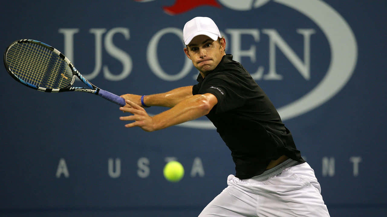 Andy Roddick Preparing To Hit Ball Wallpaper