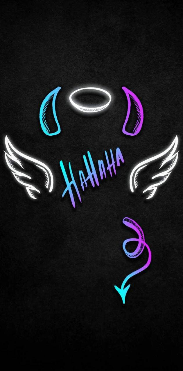 Angel Wings Hahaha Wallpaper