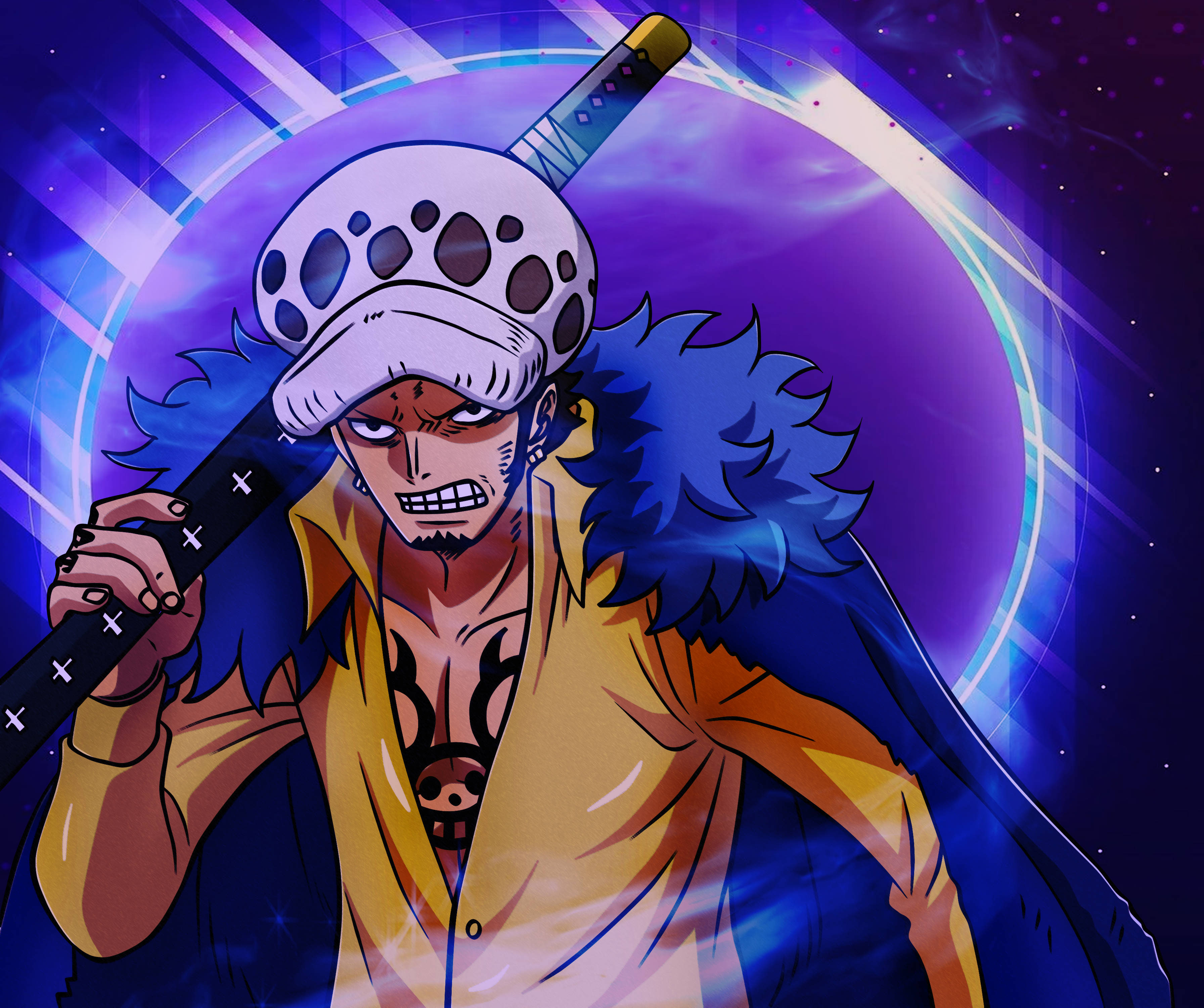 Angry Trafalgar Law One Piece Fanart Wallpaper