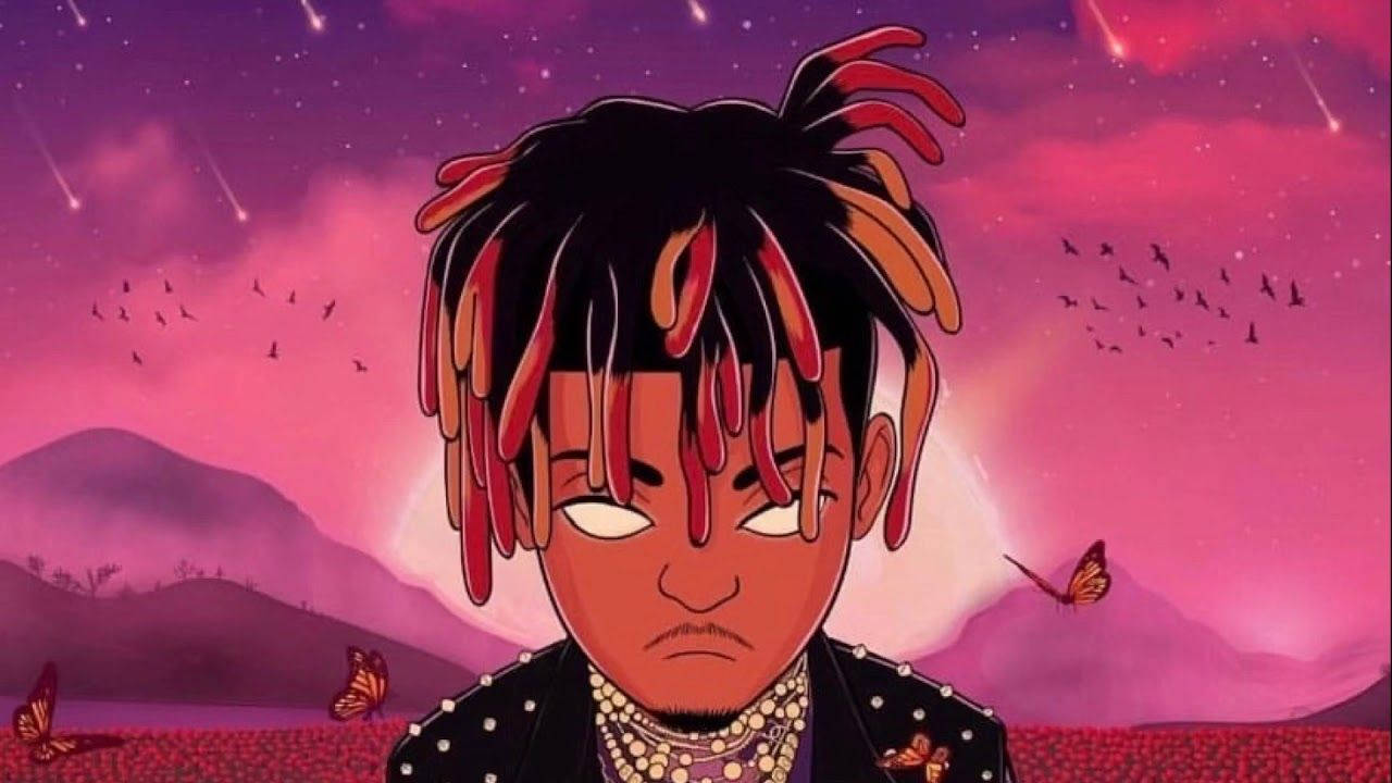 Animated Juice Wrld No Eyeballs Wallpaper