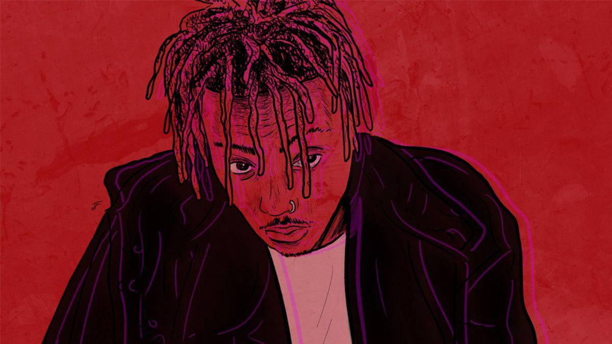 Animated Juice Wrld Nose Ring Wallpaper