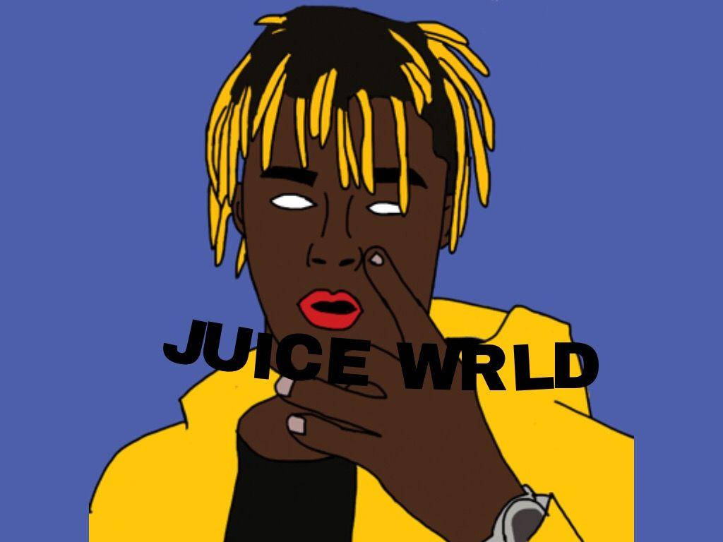 Animated Juice Wrld Red Lippie Wallpaper