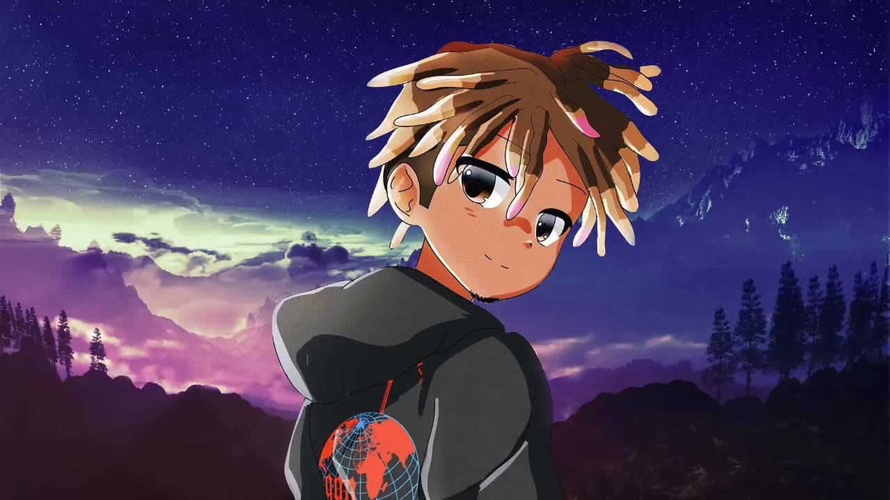 Animated Juice Wrld Smiles Wallpaper