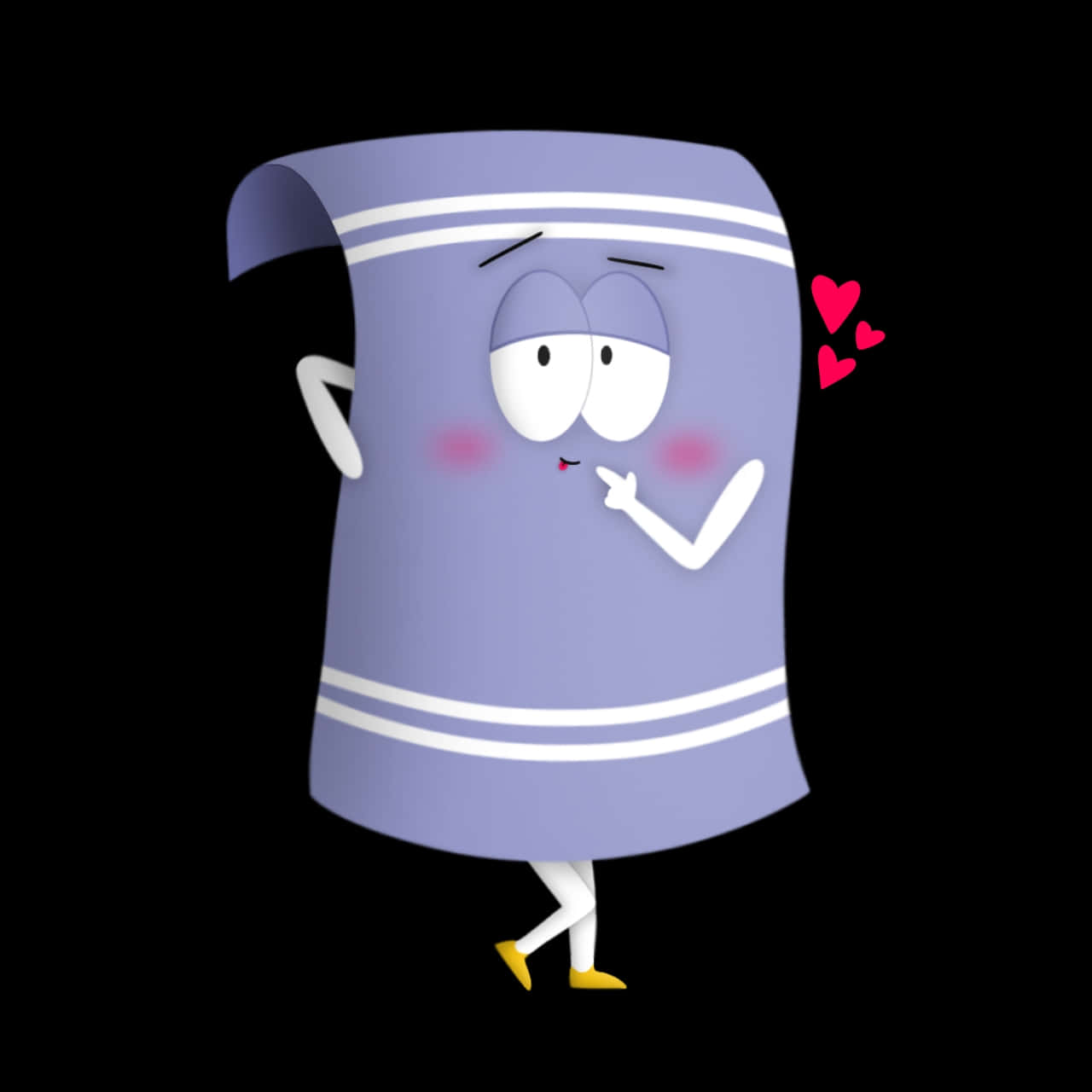 Animated Towel Character Love Hearts Wallpaper