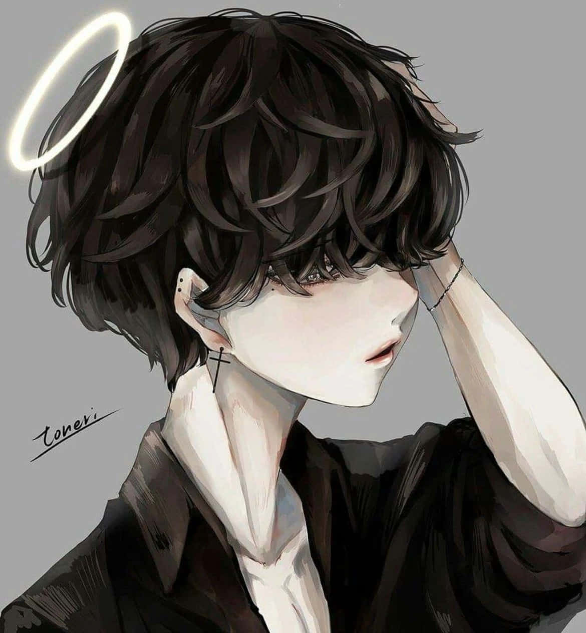Anime Aesthetic Pfp Of Boy With Halo Wallpaper