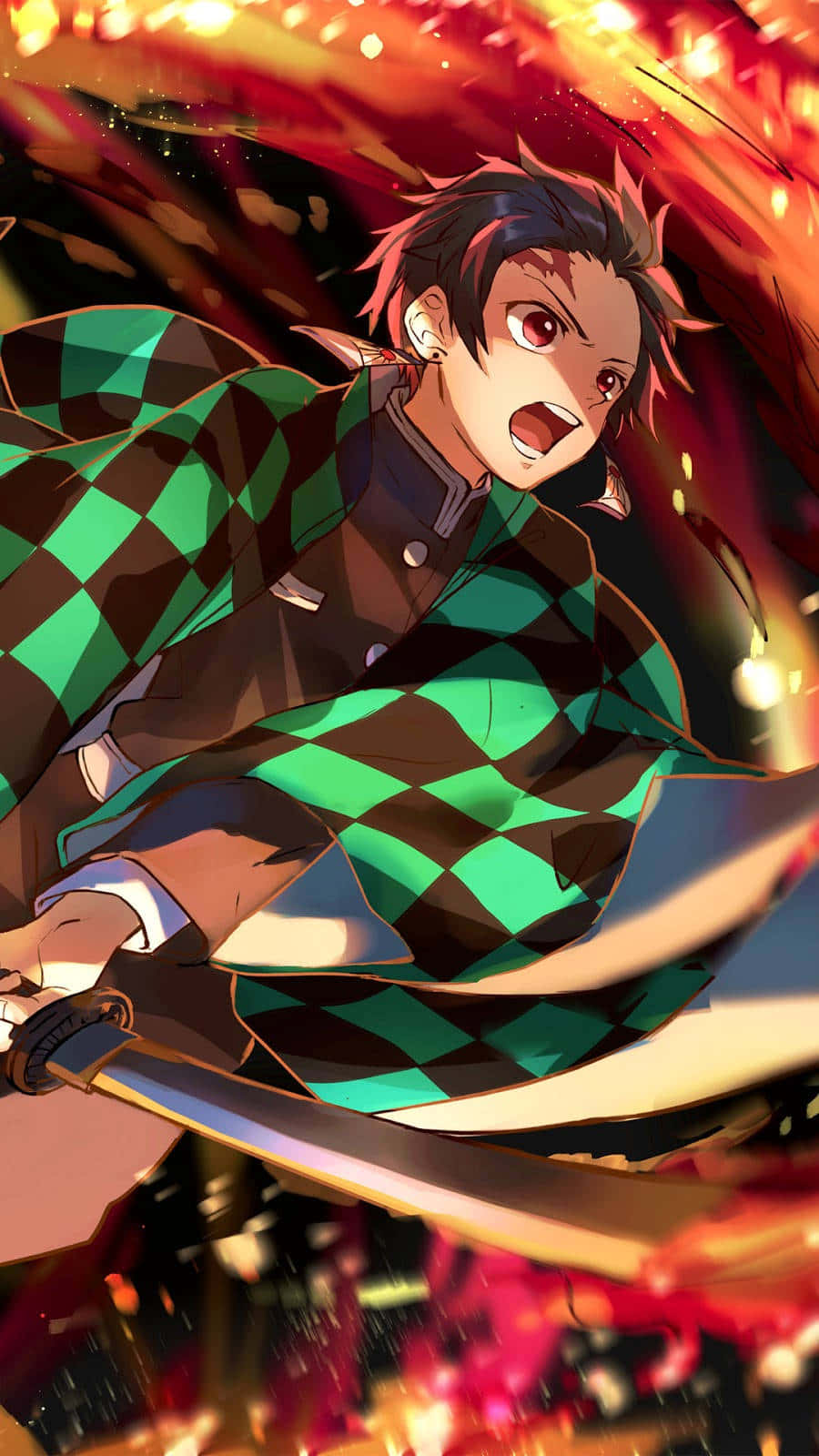 Anime Aesthetic Pfp Of Tanjiro Fighting Wallpaper