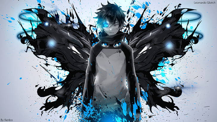 Anime Boy Gaming With Alien Wings Wallpaper