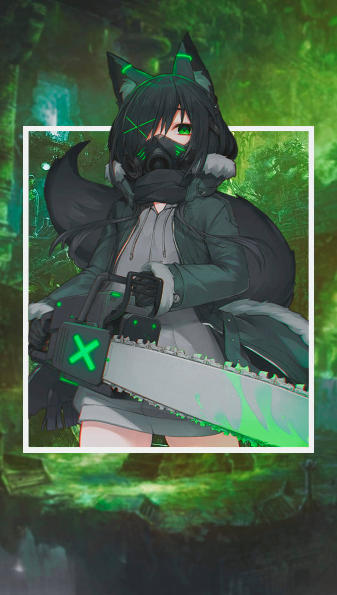 Anime Chainsaw Girl Green Anime Aesthetic Wallpaper