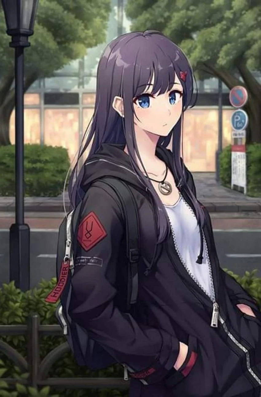 Anime Cute Tomboy In Neighborhood Wallpaper