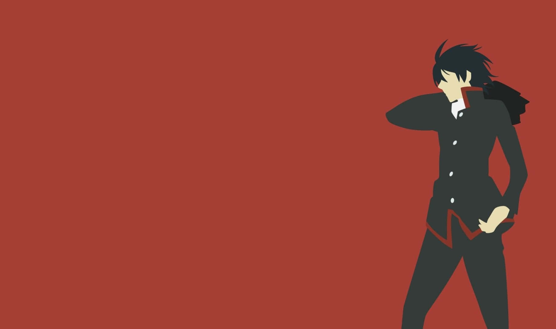 Anime Minimalist Araragi Koyomi School Uniform Wallpaper