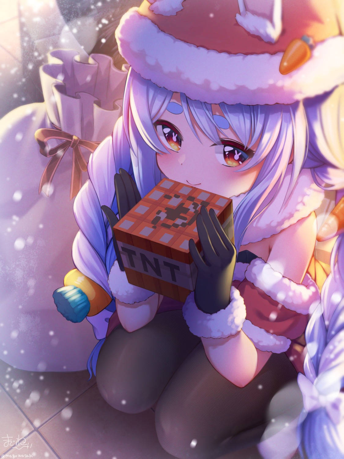 Anime Santa Girl Christmas Pfp Wallpaper