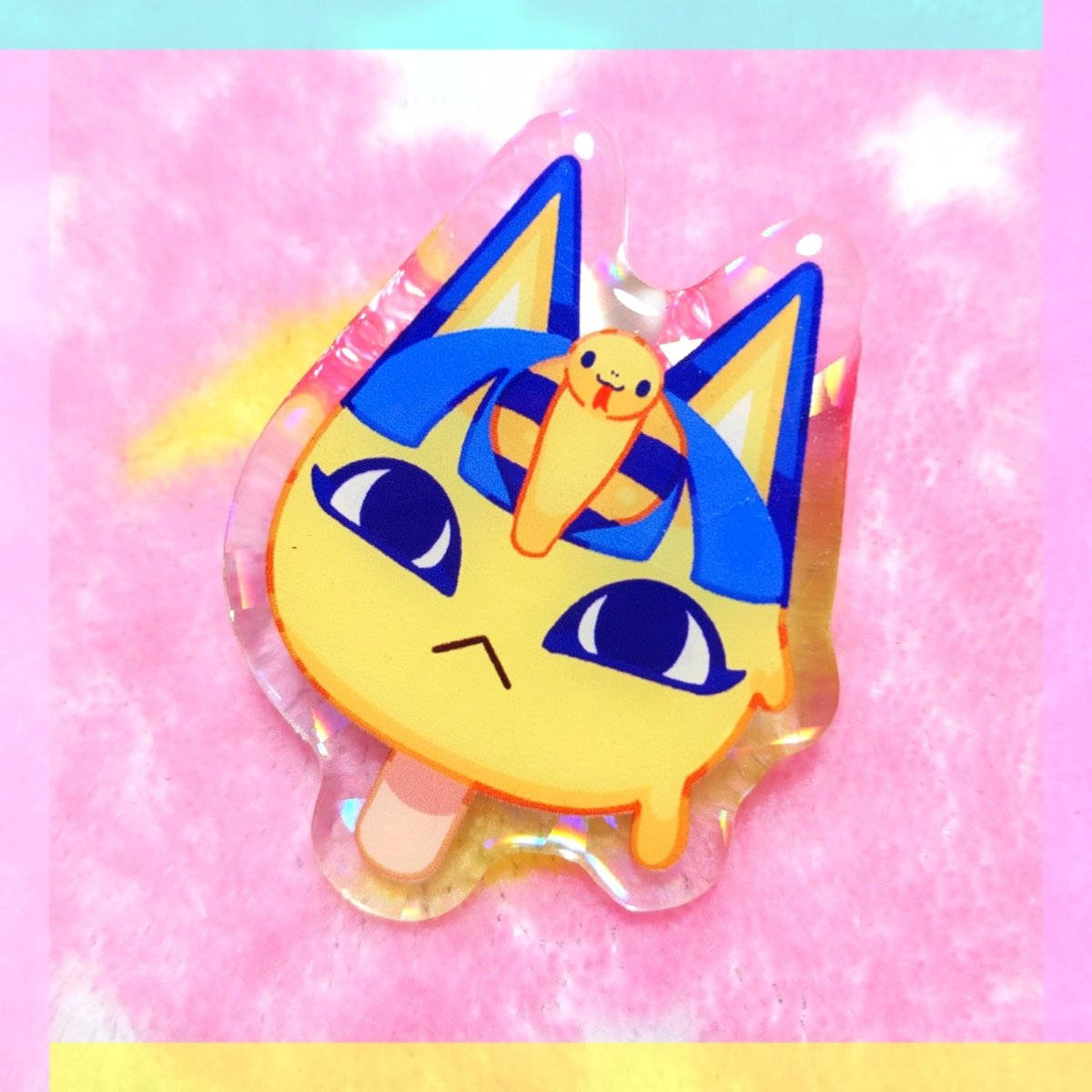 Ankha Animal Crossing On Pink Surface Wallpaper