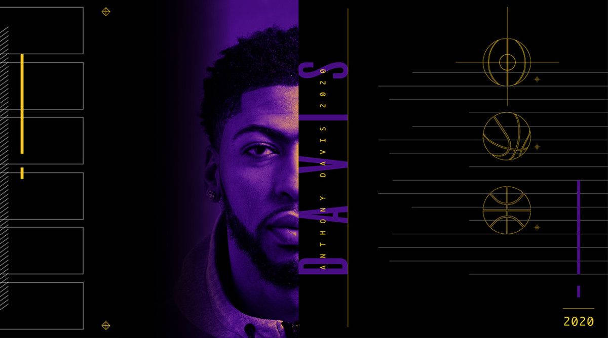 Anthony Davis Purple And Gold Wallpaper