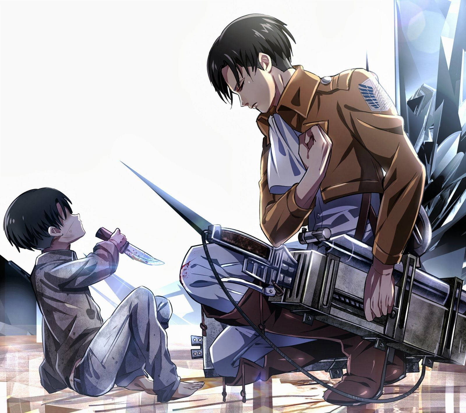 Aot Levi Past And Present Wallpaper