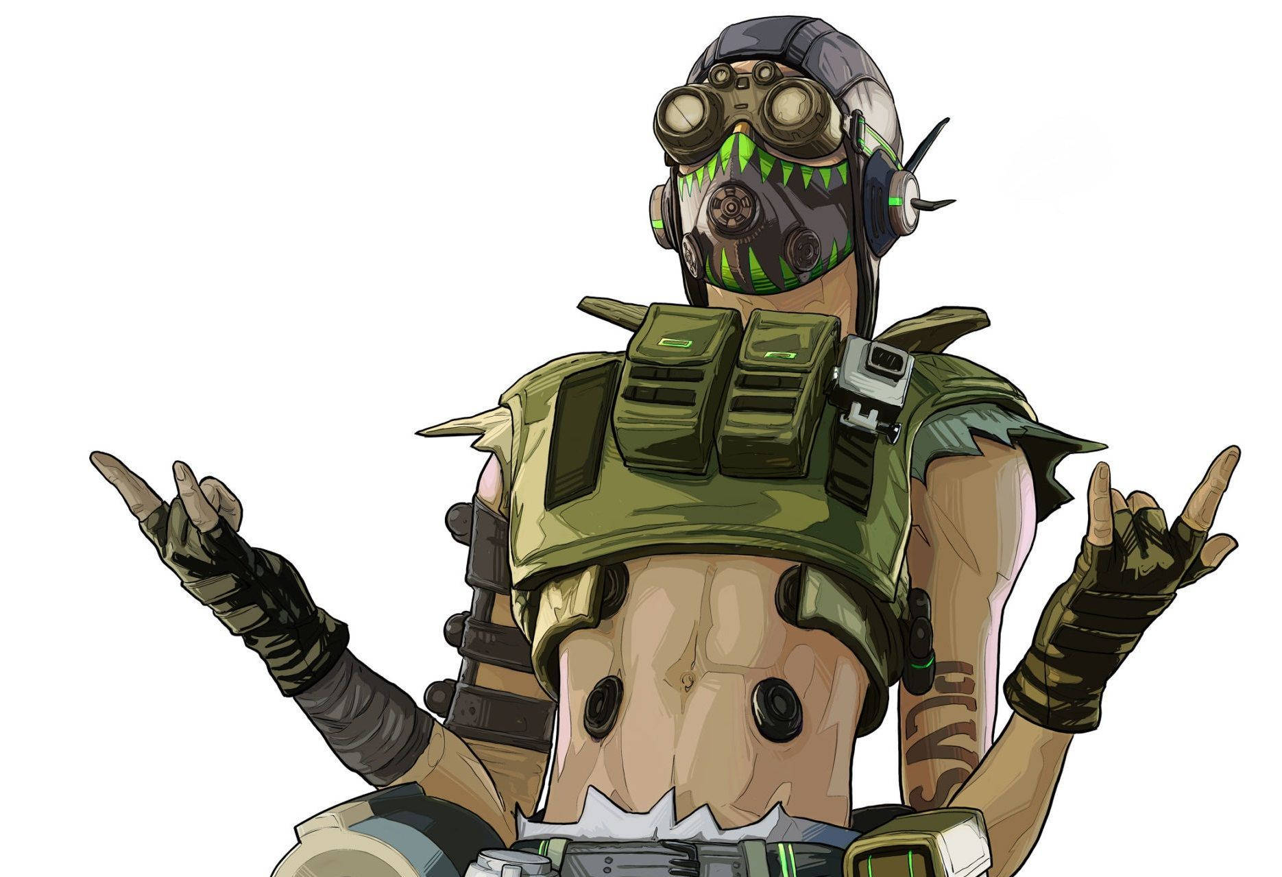 Apex Legends Octane Black Goggles Wallpaper