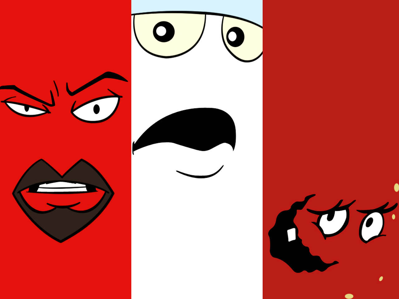 Aqua Teen Hunger Force Face Frames Wallpaper